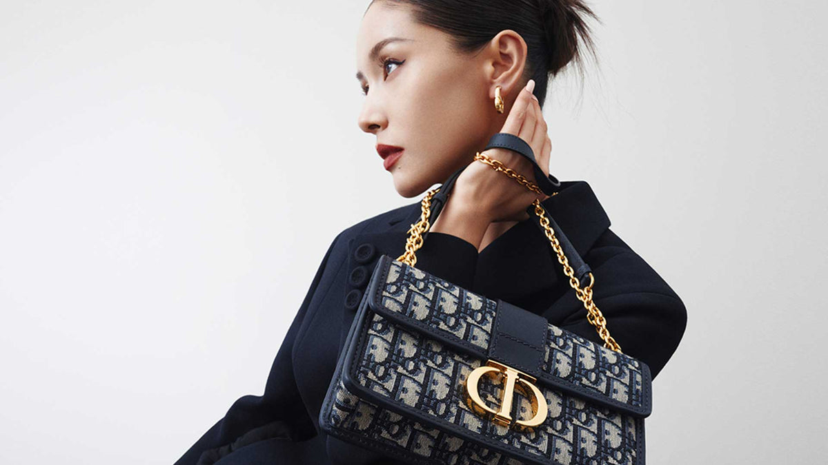 30 Montaigne Box Bag • Blue Dior Oblique Jacquard – Dior Couture UAE