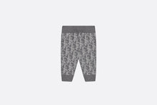 Load image into Gallery viewer, Baby Track Pants • Deep Gray and Gray Dior Oblique Wool and Cashmere-Blend Knit Jacquard
