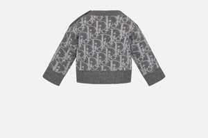 Baby Sweater • Deep Gray and Gray Dior Oblique Wool and Cashmere-Blend Knit Jacquard