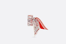 Load image into Gallery viewer, Butterfly Around the World Mitzah Scarf • White and Red Silk Twill
