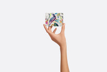 Load image into Gallery viewer, Dior Caro Five-Slot Card Holder • White Multicolor Calfskin with Toile de Jouy Fantastica Print
