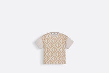 Load image into Gallery viewer, Baby T-Shirt • Ecru Cotton Jersey with Golden Beige Spray-Effect CD Diamond Print
