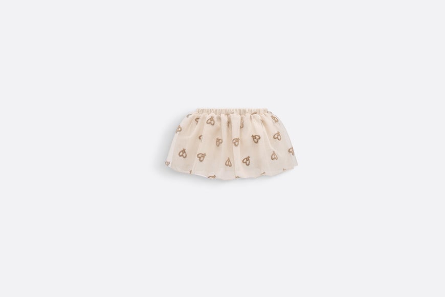 Baby Short Skirt • Tulle with Sparkly Gold-Tone CD Heart Motif