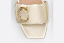 Load image into Gallery viewer, Dior Or C&#39;est Dior Slide • Gold-Tone Laminated Lambskin with Silver-Tone Strass Letters
