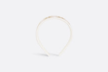 Load image into Gallery viewer, Dior Or Dior Band Macrocannage Headband • White and Gold-Tone Embroidery

