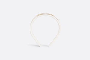 Dior Or Dior Band Macrocannage Headband • White and Gold-Tone Embroidery