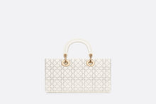 Load image into Gallery viewer, Medium Lady D-Joy Bag • Latte Calfskin Embroidered with Resin Pearl Cannage Motif
