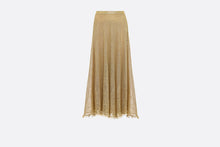 Load image into Gallery viewer, Dior Or Mid-Length Flared Skirt • Gold-Tone Technical Cotton Lace
