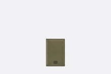 Load image into Gallery viewer, Bi-Fold Card Holder • Khaki Grained Calfskin with CD Icon Signature
