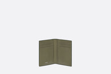 Load image into Gallery viewer, Bi-Fold Card Holder • Khaki Grained Calfskin with CD Icon Signature
