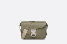 Load image into Gallery viewer, Mini Saddle Bag with Strap • Khaki Grained Calfskin
