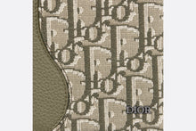 Load image into Gallery viewer, Saddle Wallet • Khaki Grained Calfskin Leather Marquetry and Dior Oblique Jacquard
