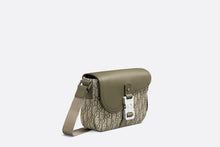 Load image into Gallery viewer, Small Saddle Messenger Bag with Flap • Khaki Dior Oblique Jacquard and Khaki Grained Calfskin
