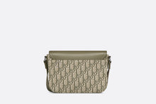 Load image into Gallery viewer, Small Saddle Messenger Bag with Flap • Khaki Dior Oblique Jacquard and Khaki Grained Calfskin
