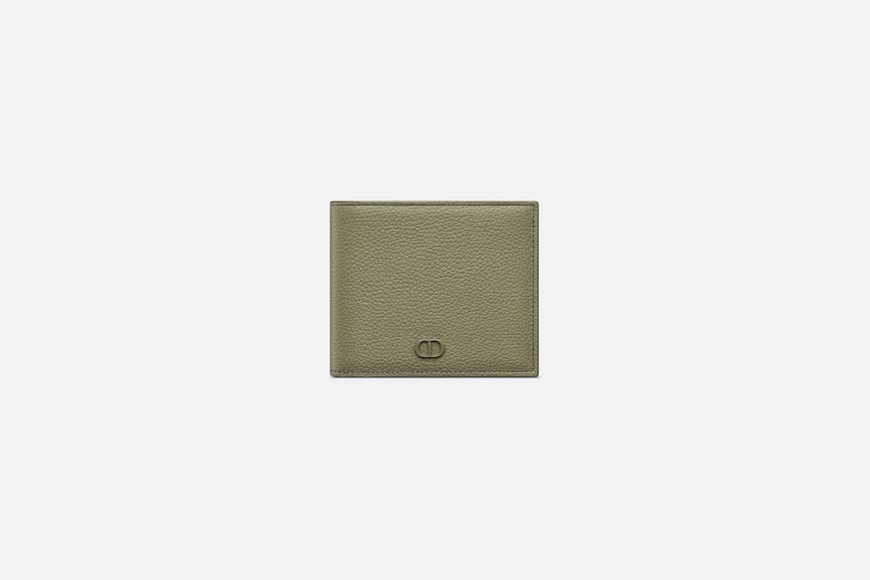 CD Icon Bifold Wallet • Khaki Grained Calfskin