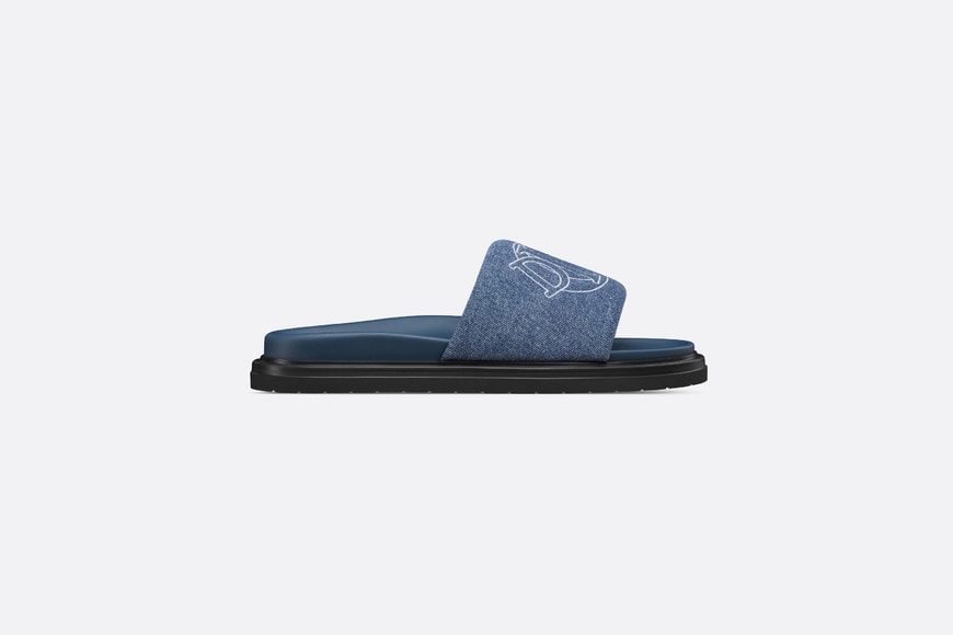 Dior Aqua Sandal • Blue Quilted Denim