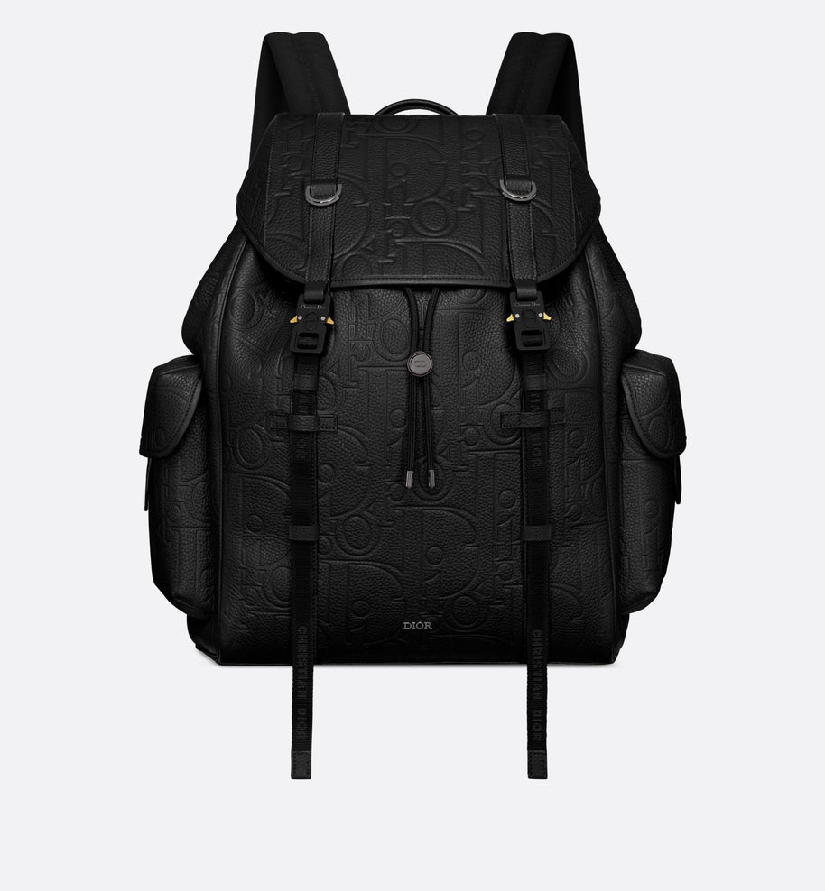 Large Dior Hit The Road Backpack • Black Maxi Dior Gravity Leather and Black Grained Calfskin