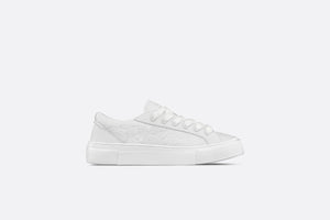B33 Sneaker • White Grained Calfskin and White Dior Gravity Leather