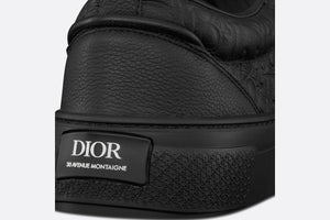 B33 Sneaker • Black Grained Calfskin and Black Dior Gravity Leather