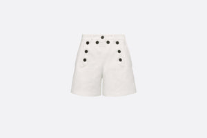 Sailor Shorts • White Cotton Gabardine