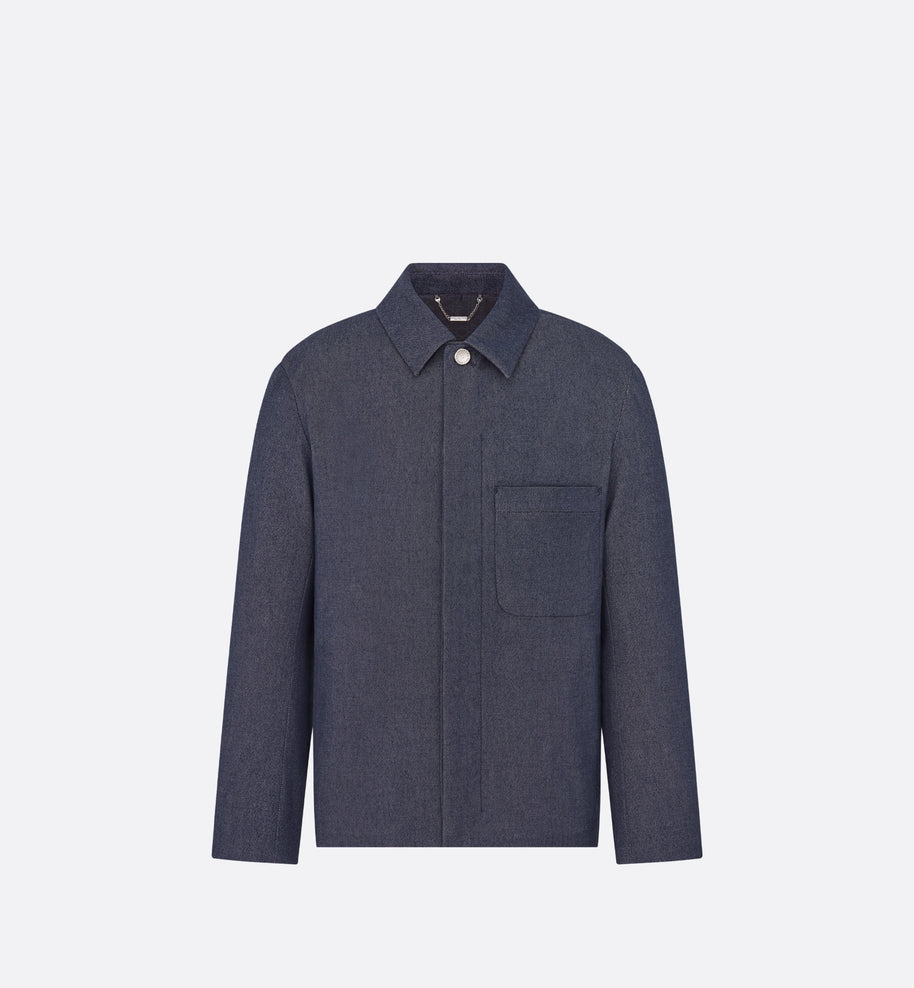 Dior Icons Jacket • Blue Denim-Effect Cotton and Cashmere Blend