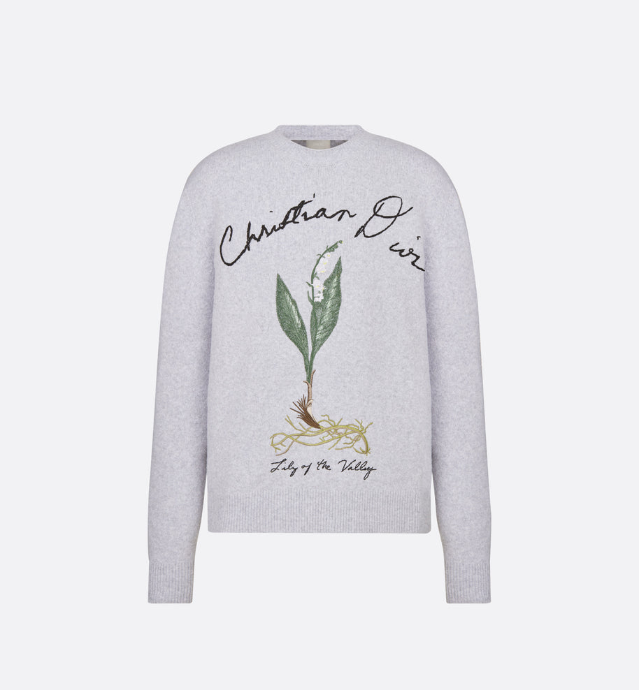 Lily of the Valley Sweater • Gray Cotton-Blend Jersey