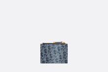 Load image into Gallery viewer, 30 Montaigne Dahlia Wallet • Blue Denim Dior Oblique Jacquard
