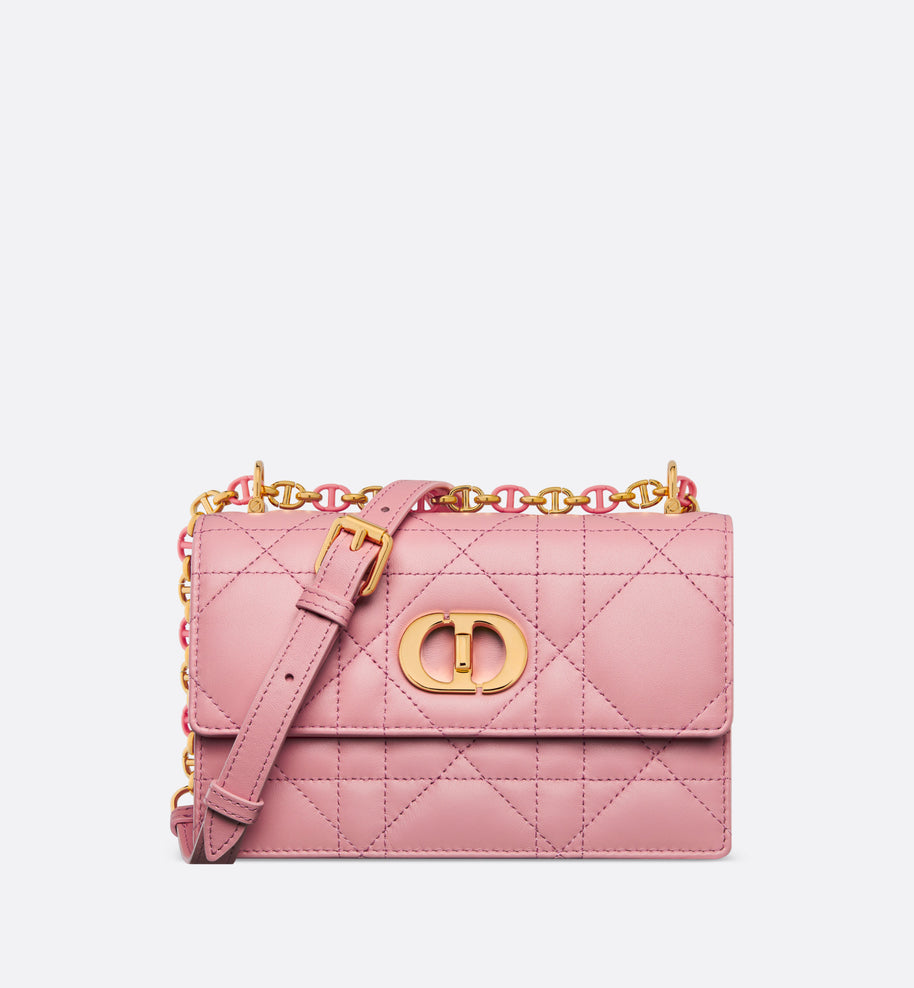 Miss Caro Mini Bag • Melocoton Pink Macrocannage Lambskin
