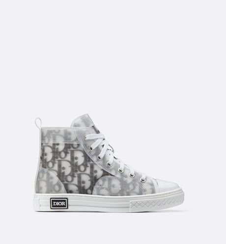 B23 High-Top Sneaker • White and Black Dior Oblique Technical Fabric
