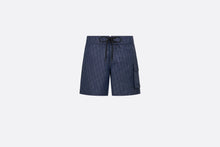 Load image into Gallery viewer, Dior Oblique Swim Shorts • Navy Blue Technical Fabric
