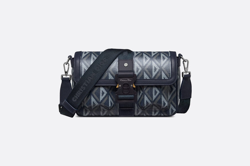 Dior Hit The Road Bag with Strap • Navy Blue CD Diamond Canvas