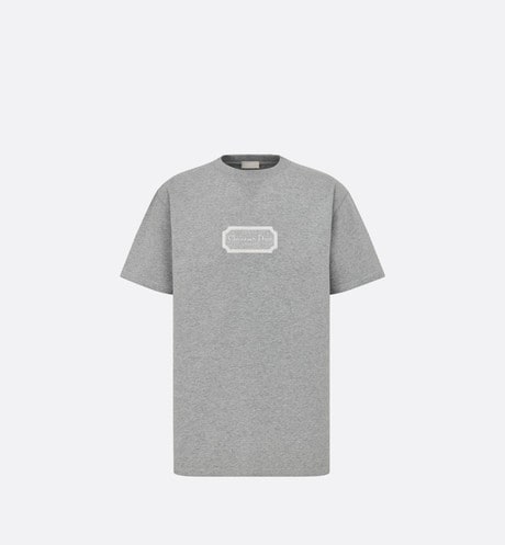 Christian Dior Couture Relaxed-Fit T-Shirt • Gray Organic Cotton Jersey