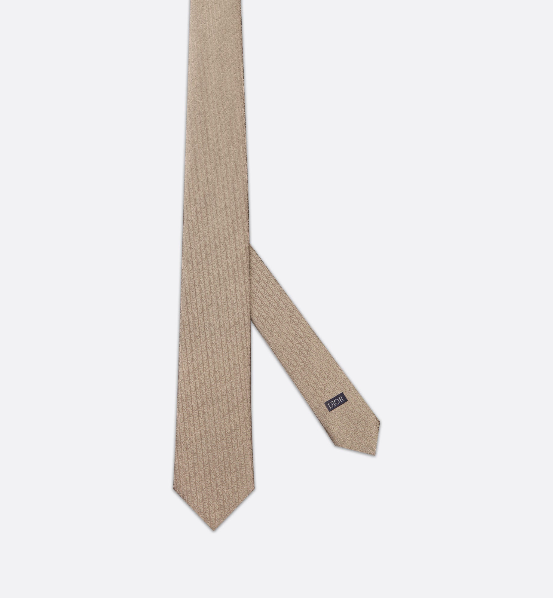 Dior Oblique Tie • Beige Silk