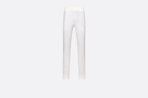 Track Pants • White Cotton Knit and Cashmere