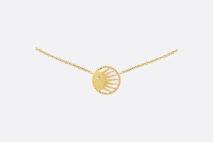 Rose Céleste Necklace • Yellow and White Gold, Diamond, Onyx and Mother-of-pearl