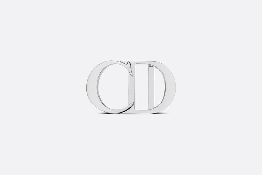 'CD Icon' Belt Buckle • Palladium-Finish Brass, 35 MM