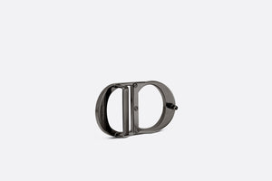 'CD Icon' Belt Buckle • Ruthenium-Finish Brass, 35 MM
