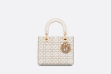 Load image into Gallery viewer, Small Lady Dior Bag • Latte Calfskin Embroidered with Resin Pearl Cannage Motif
