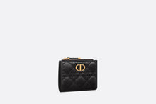 Load image into Gallery viewer, Dior Caro Dahlia Wallet • Black Supple Cannage Calfskin
