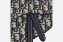 Load image into Gallery viewer, Mini Saddle Bag with Strap • Blue Dior Oblique Jacquard
