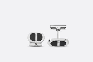 CD Icon Cufflinks • Silver and Black Resin