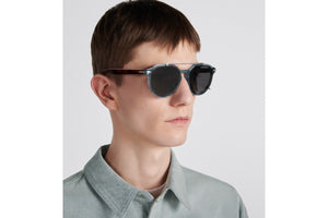 DiorBlackSuit RI • Translucent Blue and Brown Tortoiseshell-Effect Pantos Sunglasses