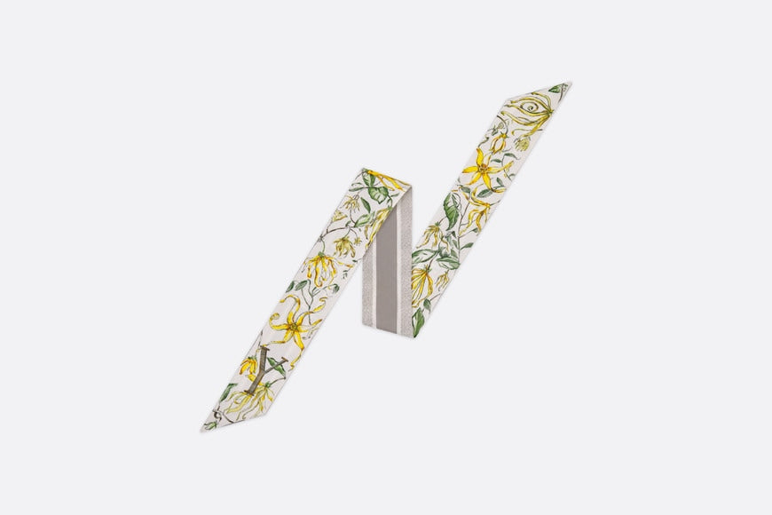 ABCDior Y Ylang-Ylang - Yeux Mitzah Scarf • Ivory Multicolor Silk Twill