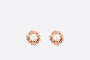 Dior Tribales Earrings • Matte Pink-Finish Metal and White Resin Pearls