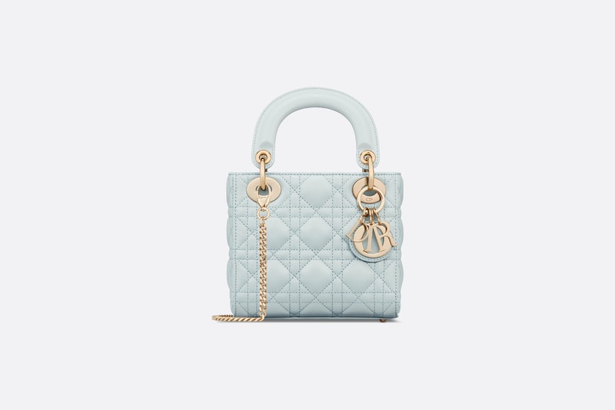 Mini Lady Dior Bag • Placid Blue Cannage Lambskin