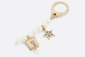 Plan de Paris Bag Jewelry • Gold-Finish Metal with White Resin Pearls and Silver-Tone Crystals