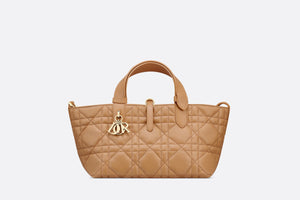 Small Dior Toujours Bag • Medium Tan Macrocannage Calfskin