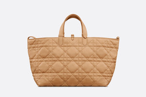 Large Dior Toujours Bag • Medium Tan Macrocannage Calfskin
