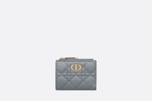 Load image into Gallery viewer, Dior Caro Dahlia Wallet • Cloud Blue Supple Cannage Calfskin
