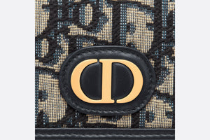 XS 30 Montaigne Wallet • Blue Dior Oblique Jacquard